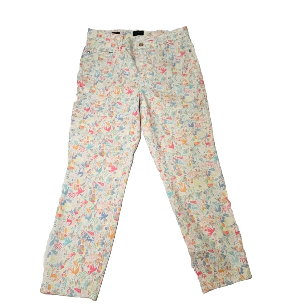Talbots Jegging Crop Pants Sz 8 Woodland Stretch Jeans Denim Forest Fairy Spring